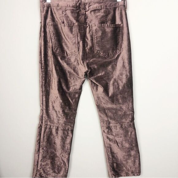 FREE PEOPLE | Velvet Cropped Flare Pants in Taupe Purple Women’s Size 28 (6) - Picture 9 of 12